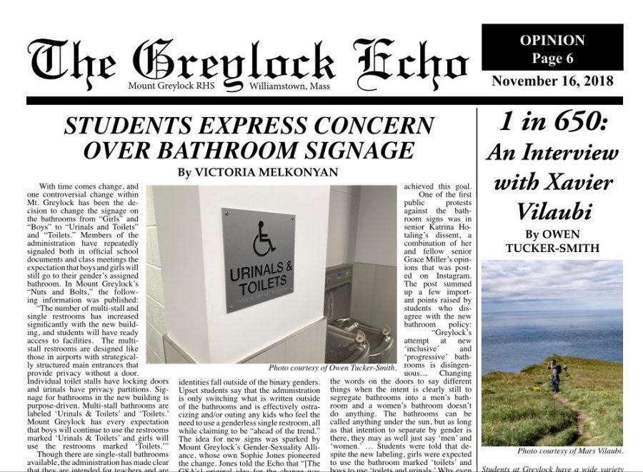 November 16 Print Edition: Bathrooms, Dodgeball, Elections, and More