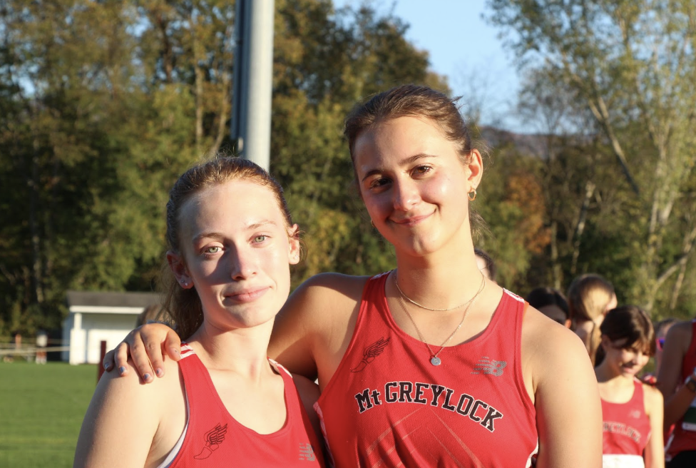 Seniors and captains Emily Ouellette and Phoebe Barnes pose together.

- Photo Courtesy of Jackie Brannan